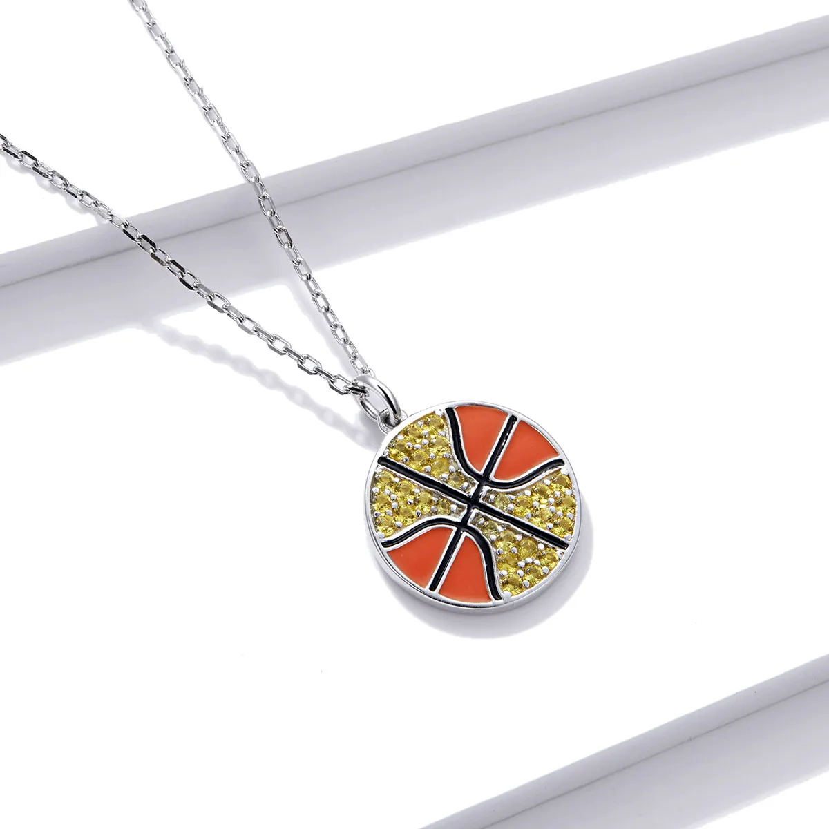 Pandora Style Dynamic Basketball Necklace - BSN203