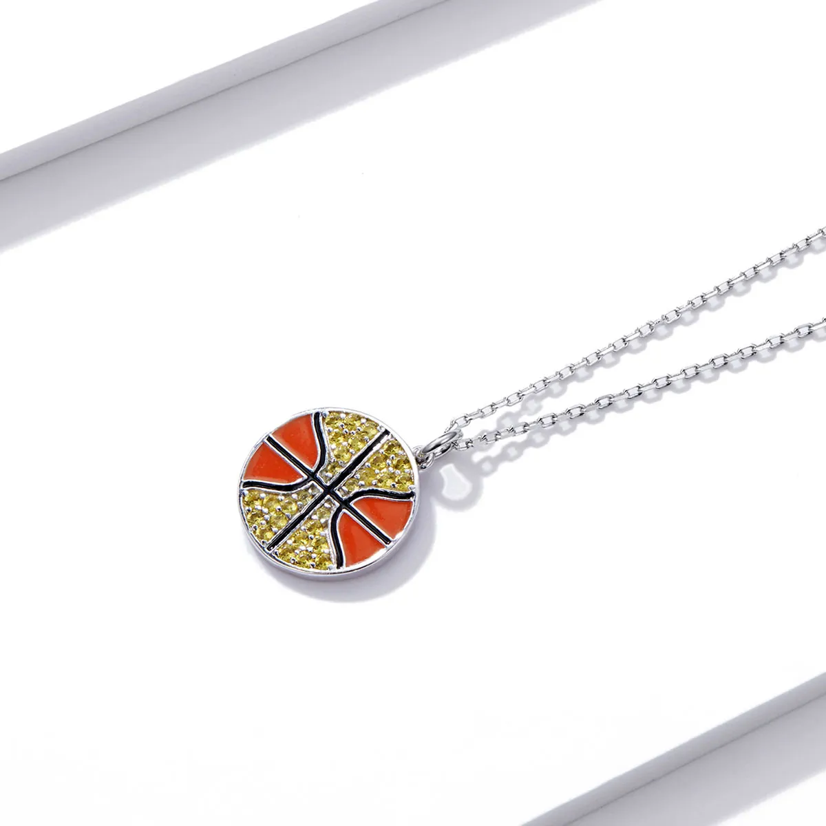 Pandora Style Dynamic Basketball Necklace - BSN203