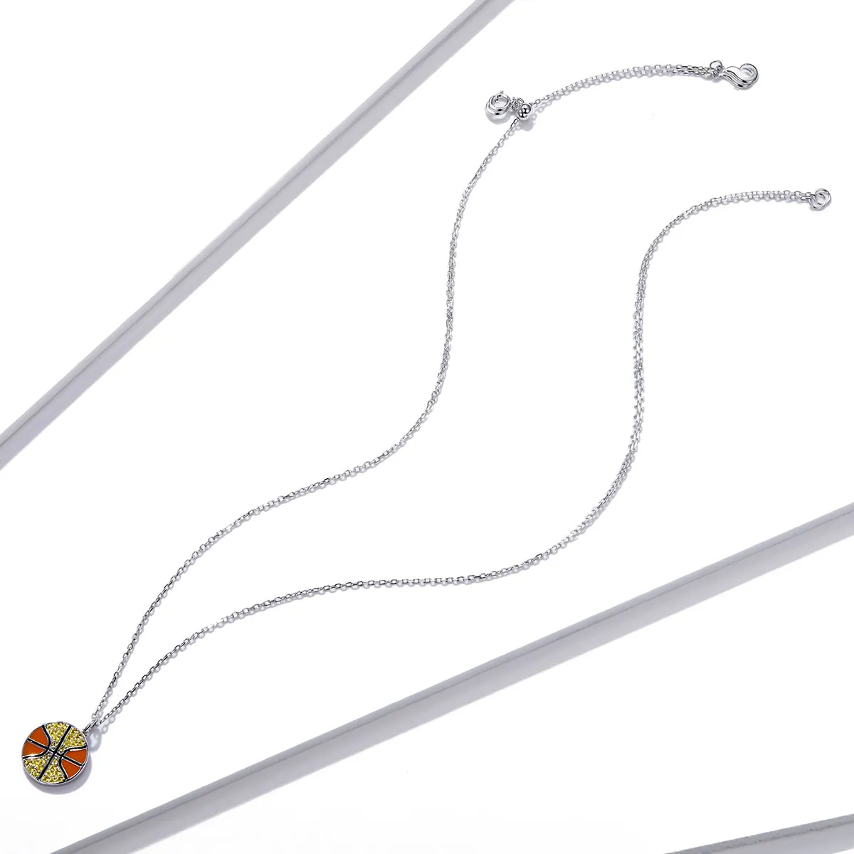 Pandora Style Dynamic Basketball Necklace - BSN203