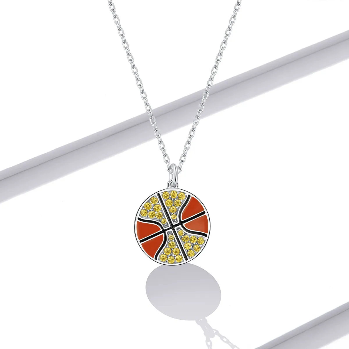 Pandora Style Dynamic Basketball Necklace - BSN203