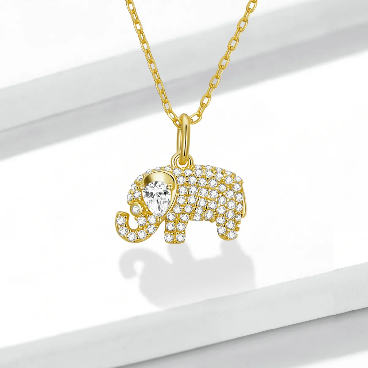 Pandora Style Exquisite Elephant Necklace - BSN239-B