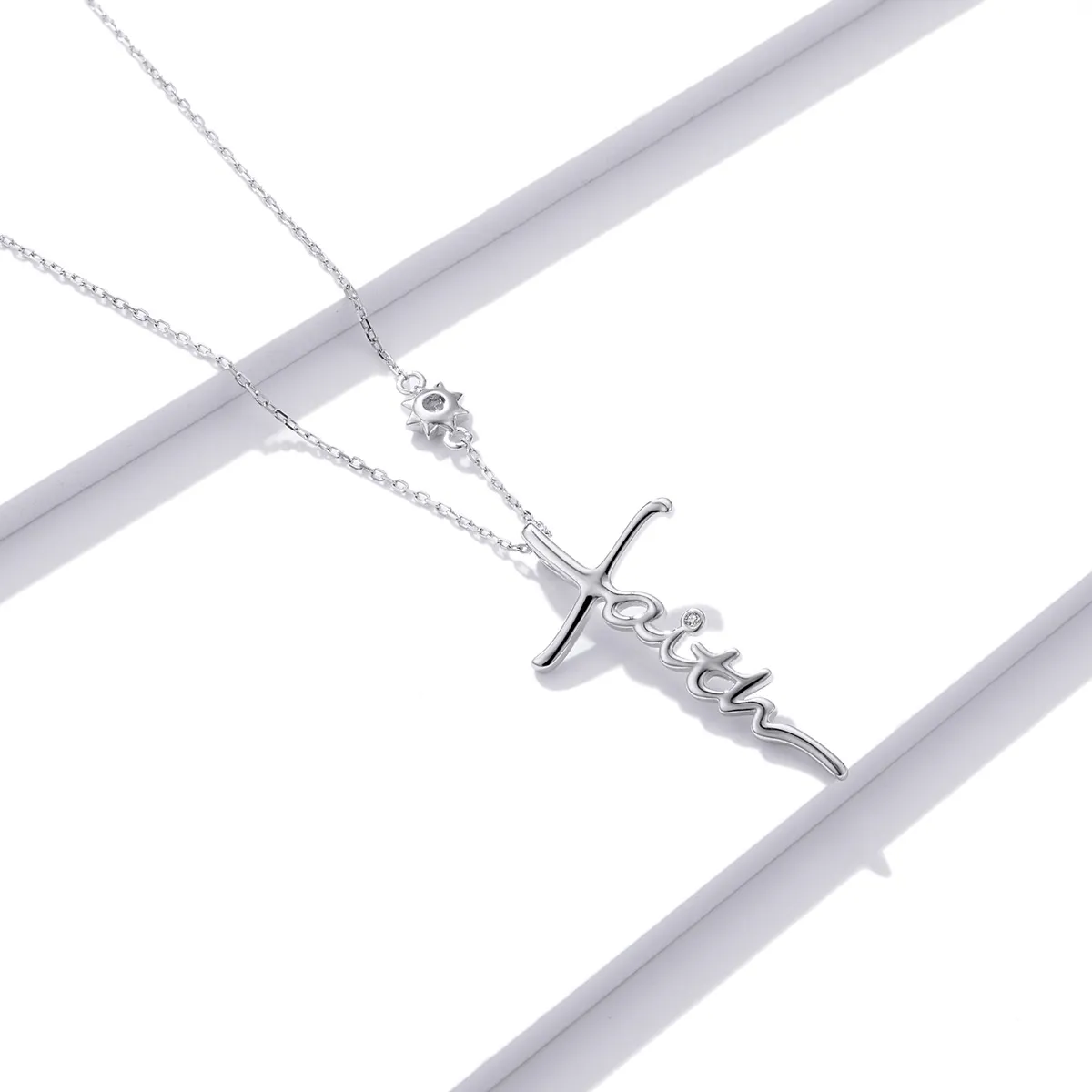 Pandora Style Faith of The Cross Necklace - BSN231