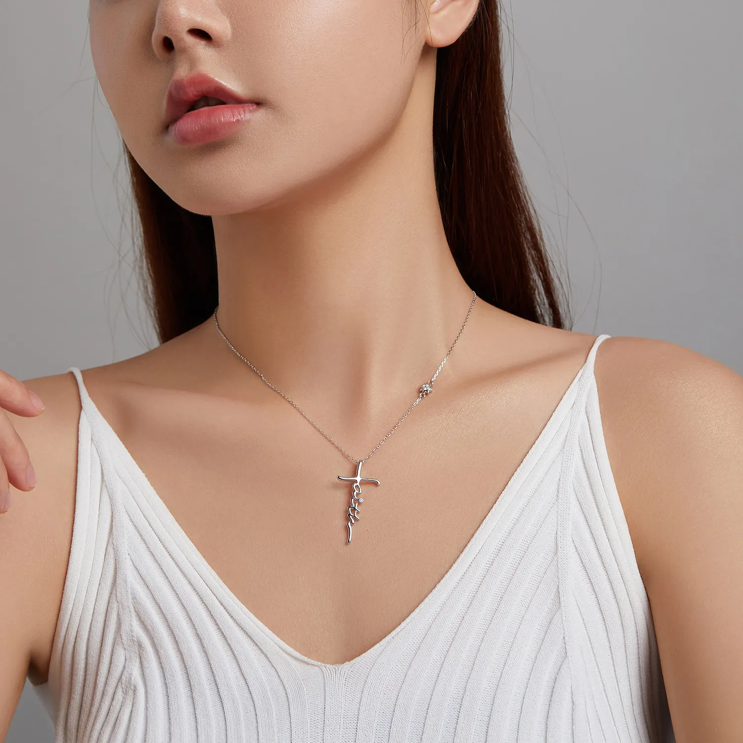 Pandora Style Faith of The Cross Necklace - BSN231