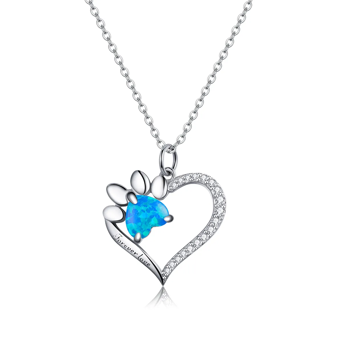 Pandora Style Heart Marks Necklace - BSN225