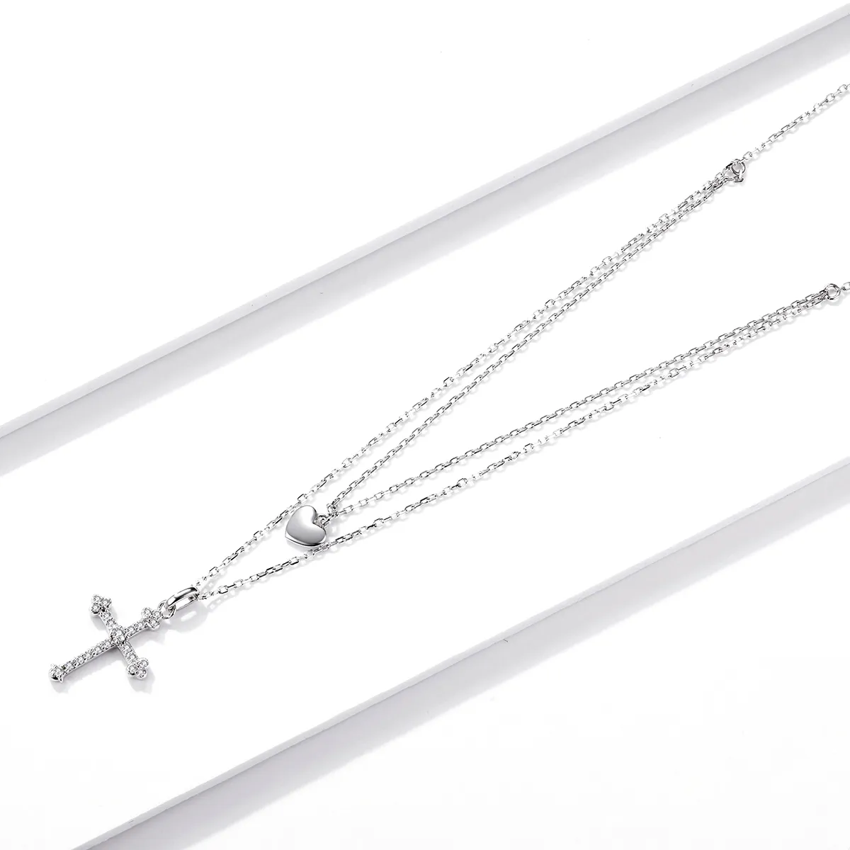 Pandora Style Love Cross Necklace - BSN197