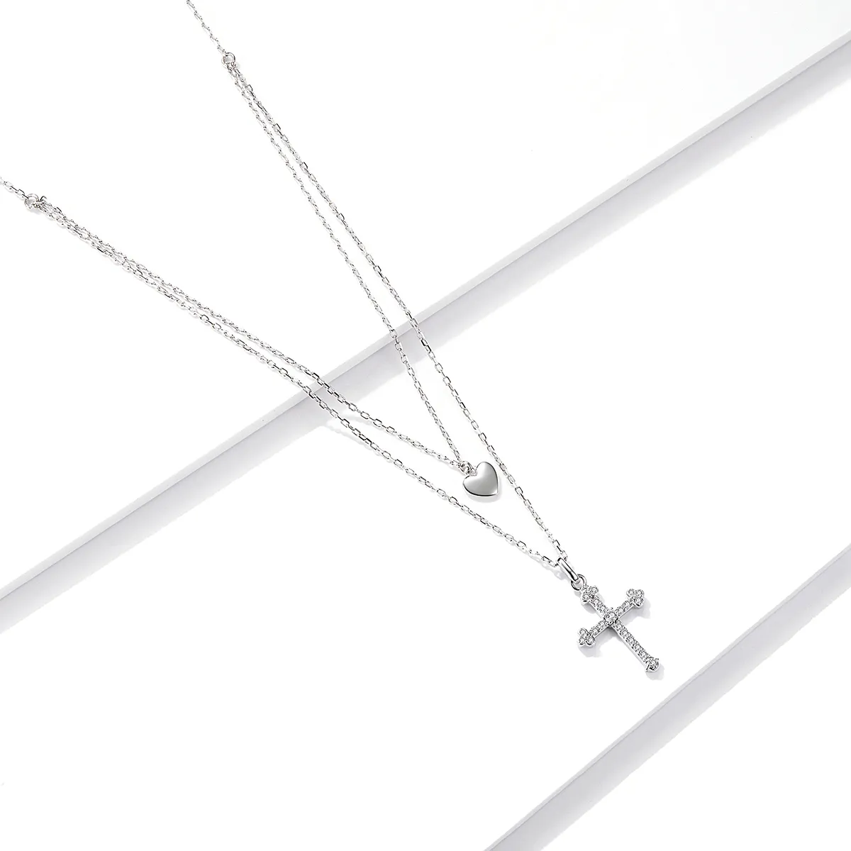 Pandora Style Love Cross Necklace - BSN197