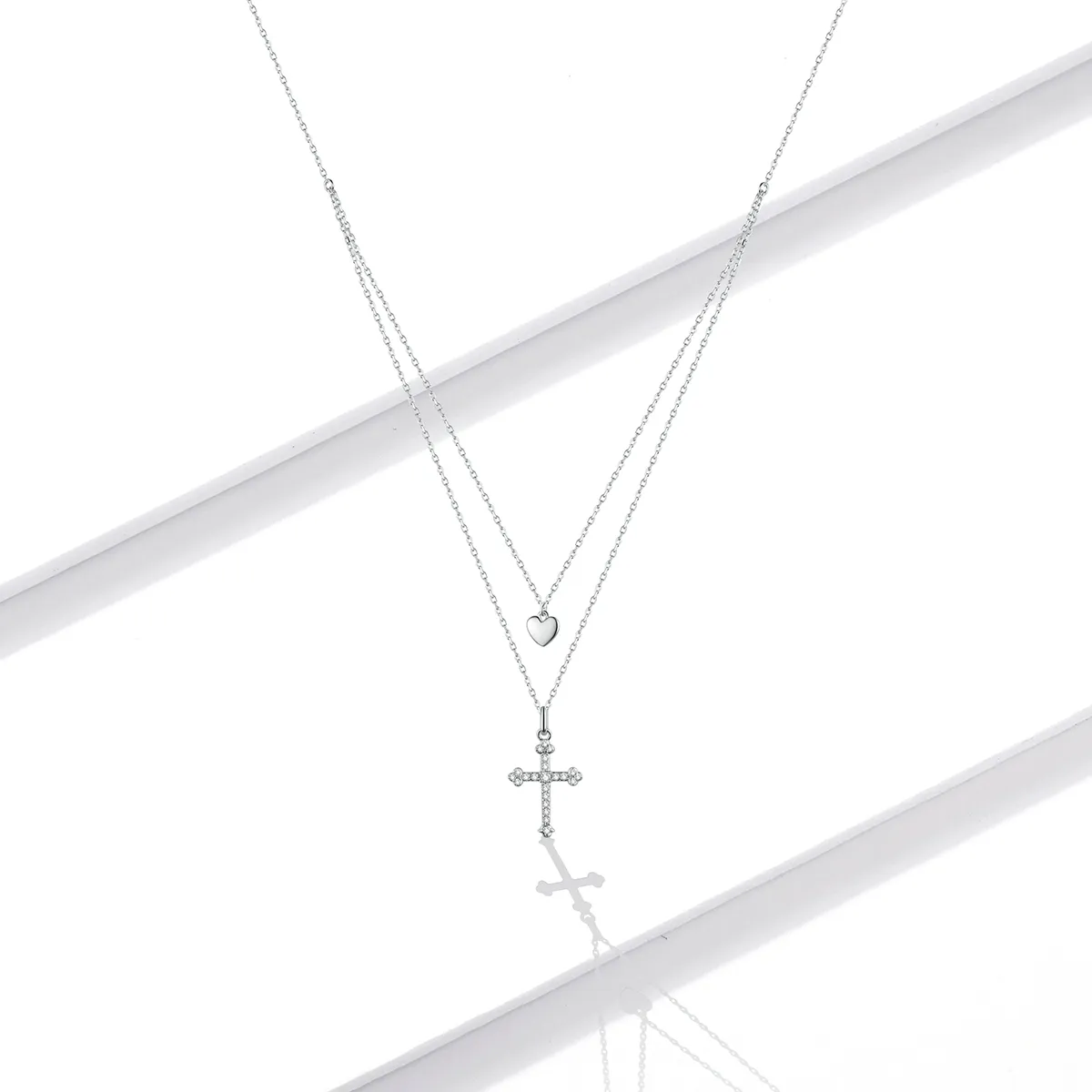 Pandora Style Love Cross Necklace - BSN197