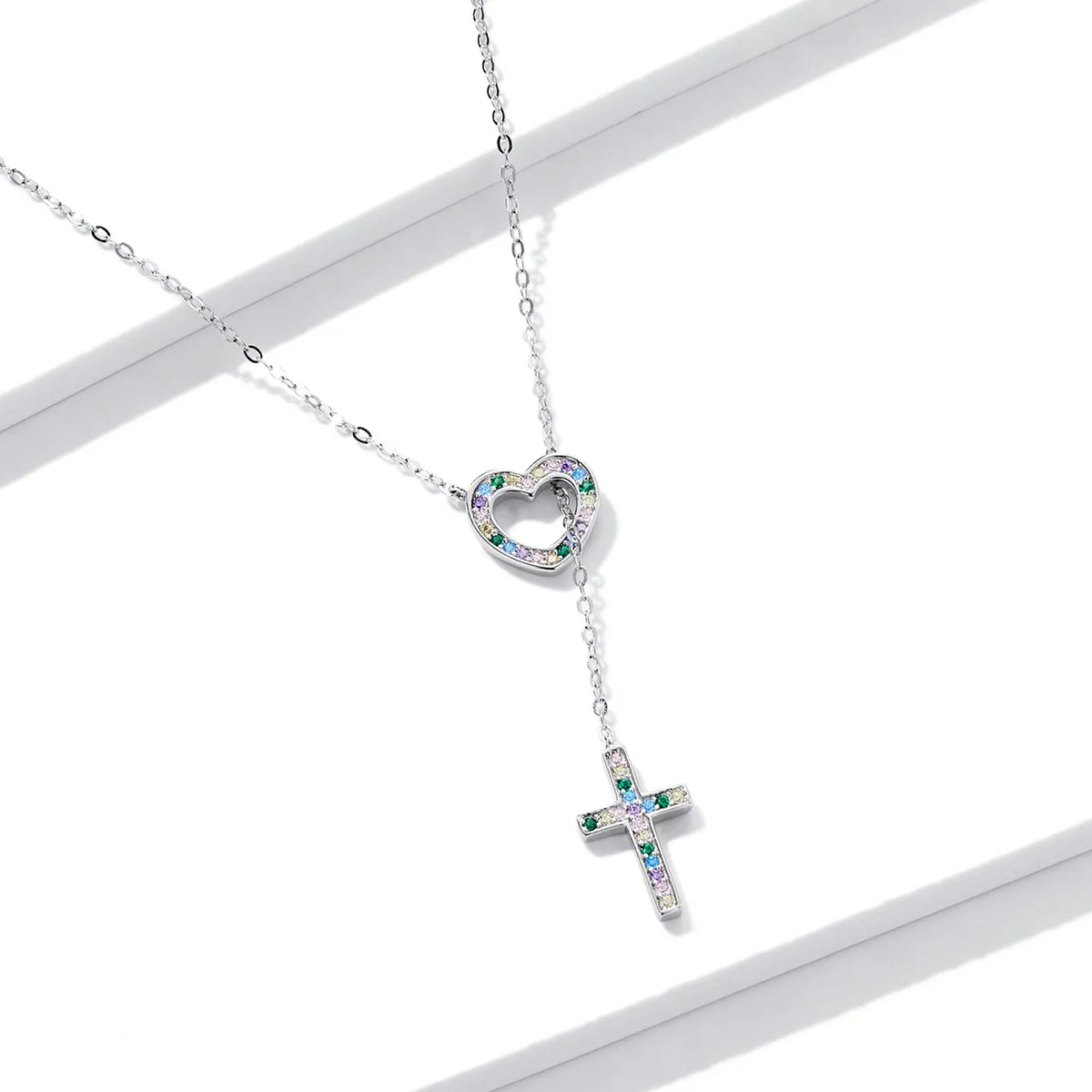 Pandora Style Love Cross Necklace - BSN244