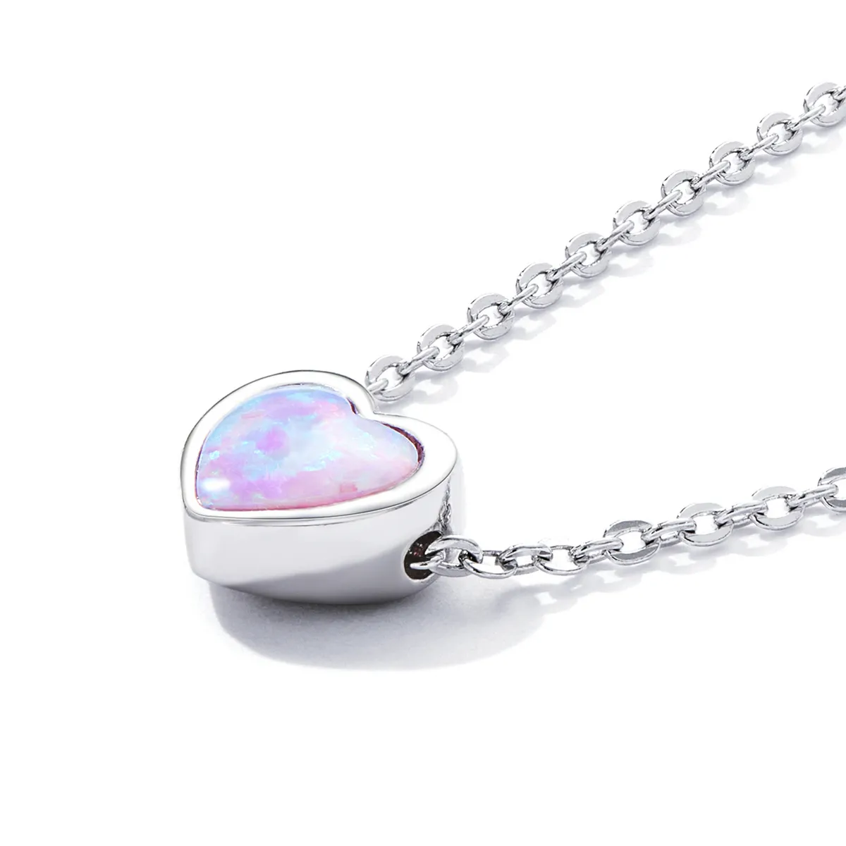 Pandora Style Opal Love Necklace - SCN471