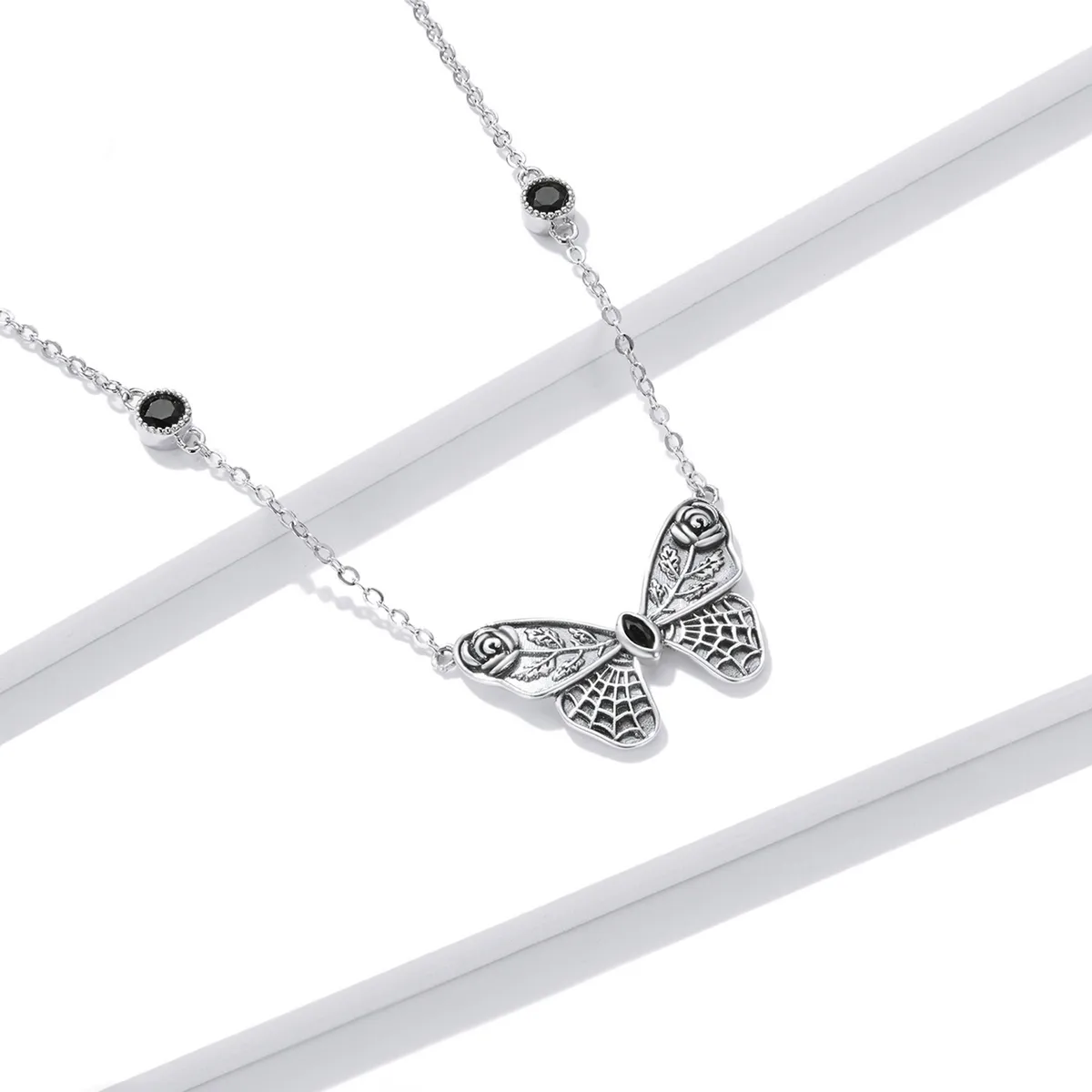 Pandora Style Retro Butterfly Necklace - BSN235