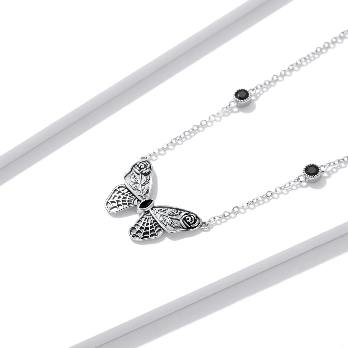 Pandora Style Retro Butterfly Necklace - BSN235