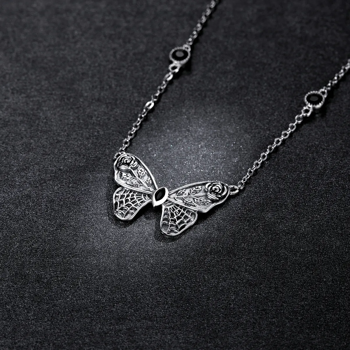 Pandora Style Retro Butterfly Necklace - BSN235