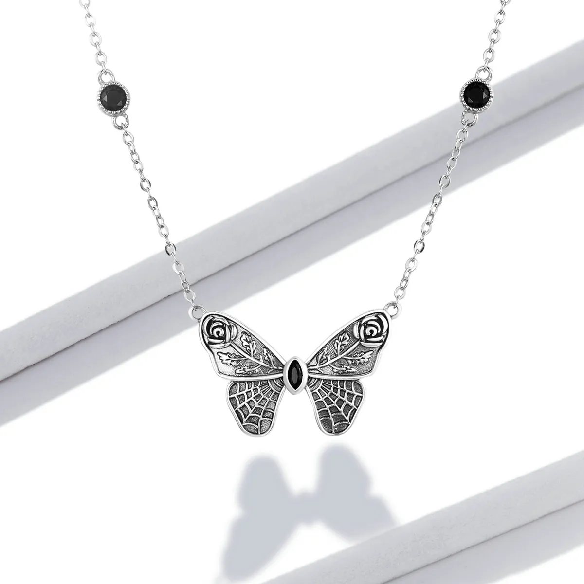 Pandora Style Retro Butterfly Necklace - BSN235