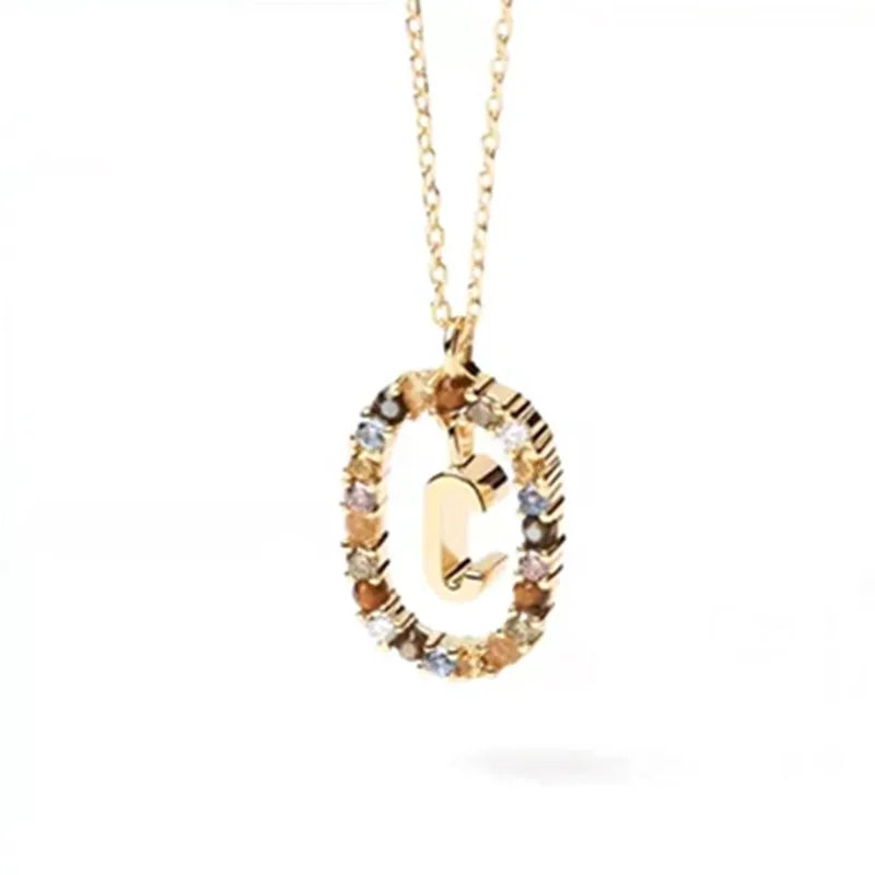 pandora style shine letter c necklace bsn245c