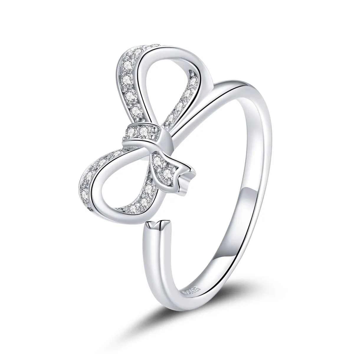 Pandora Style Bow Ribbon Open Ring - BSR158