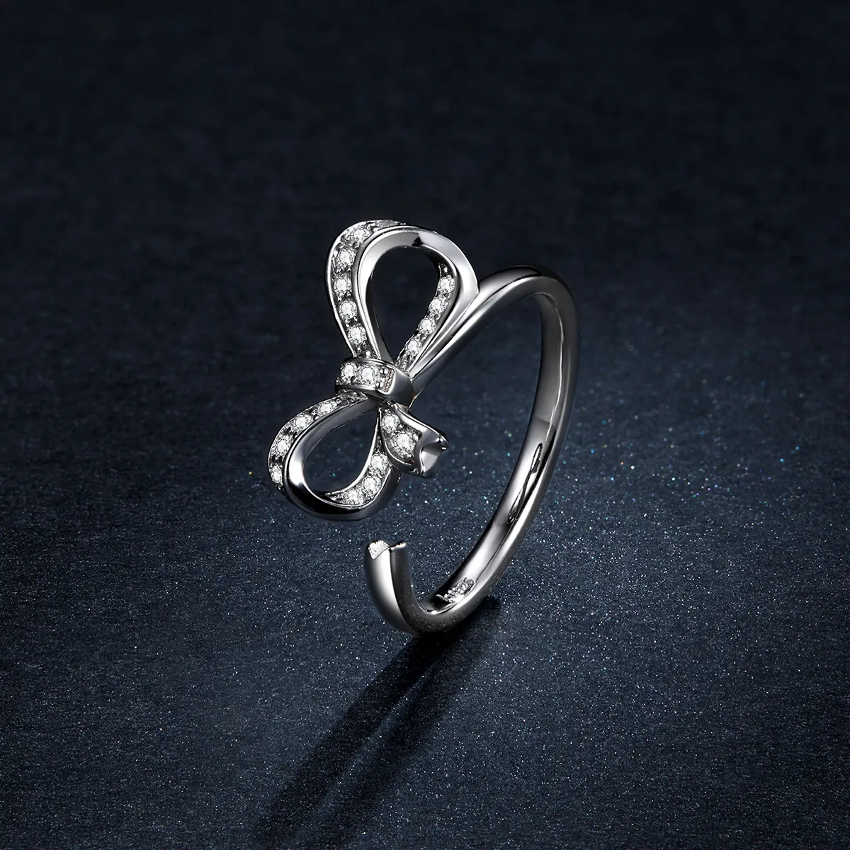 Pandora Style Bow Ribbon Open Ring - BSR158