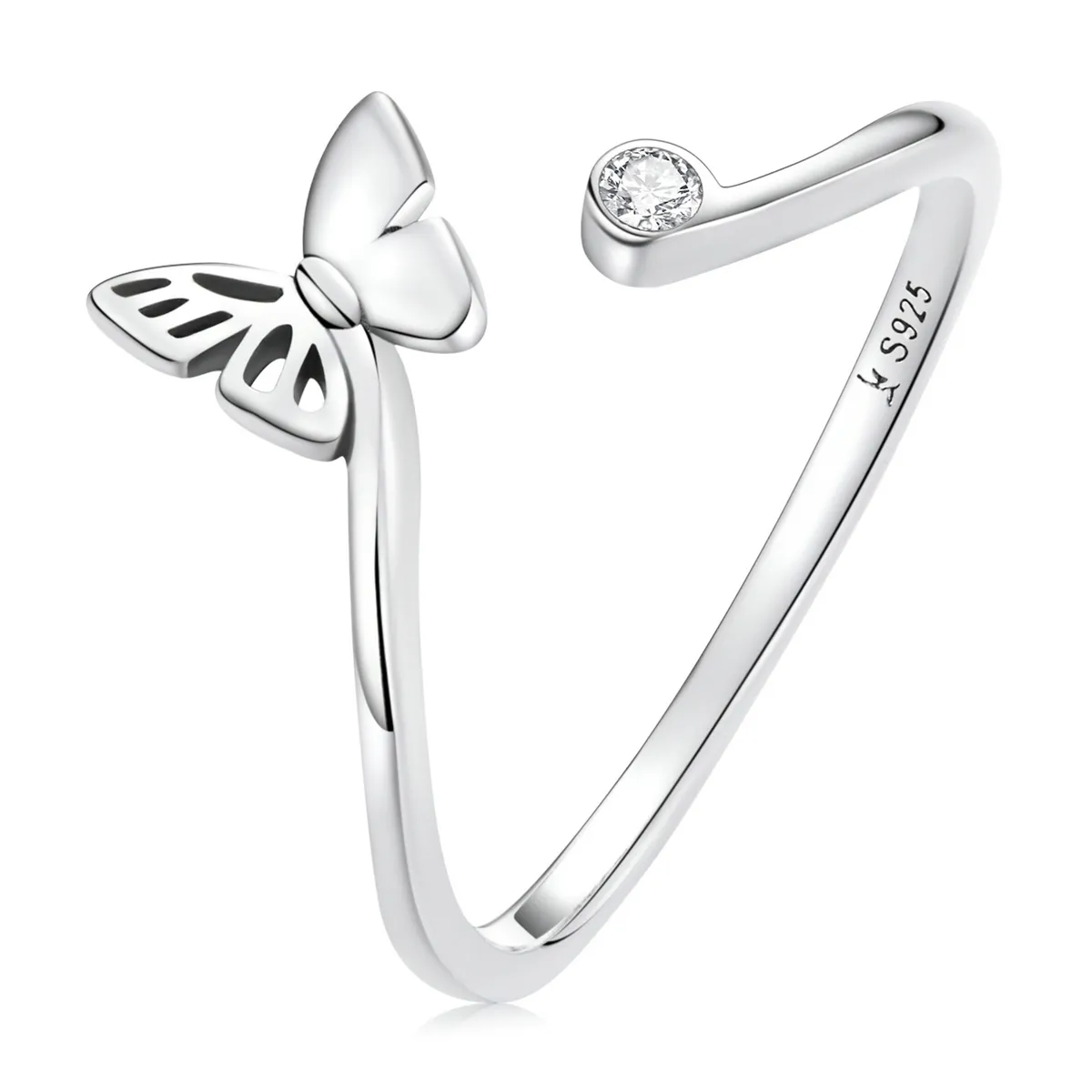 Pandora Style Butterfly Open Ring - SCR772