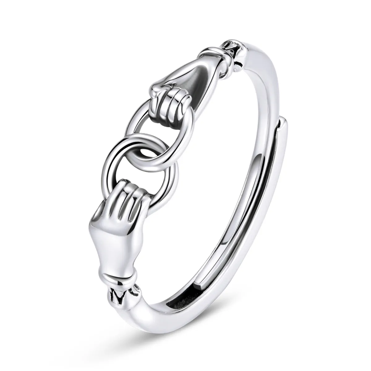 Pandora Style Chain of Hands Ring - BSR183