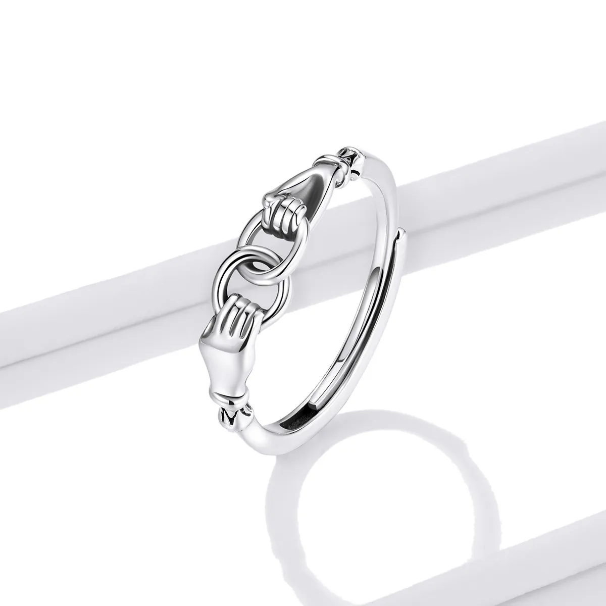 Pandora Style Chain of Hands Ring - BSR183