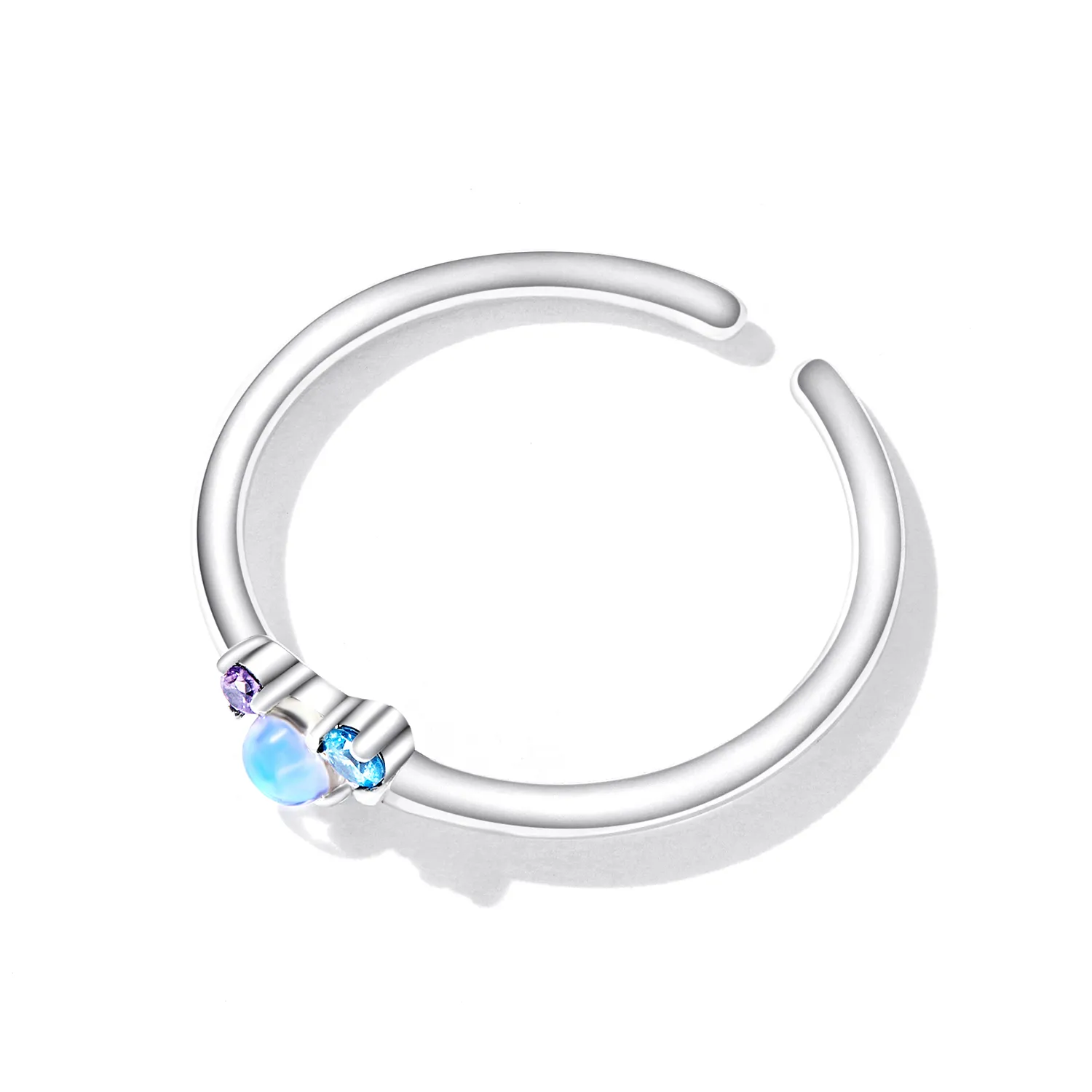 Pandora Style Colorful Moonstone Open Ring - SCR824