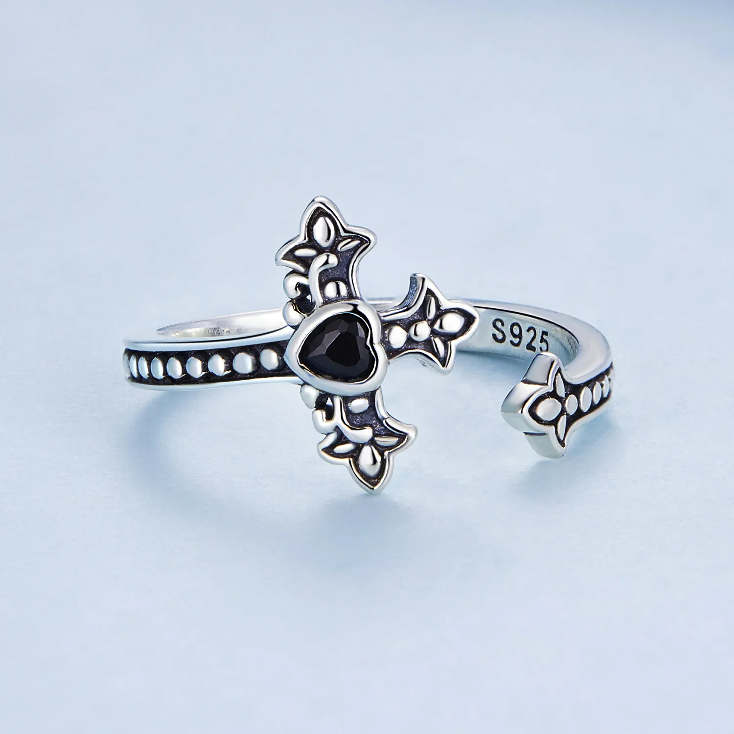 Pandora Style Cross Open Ring - BSR298