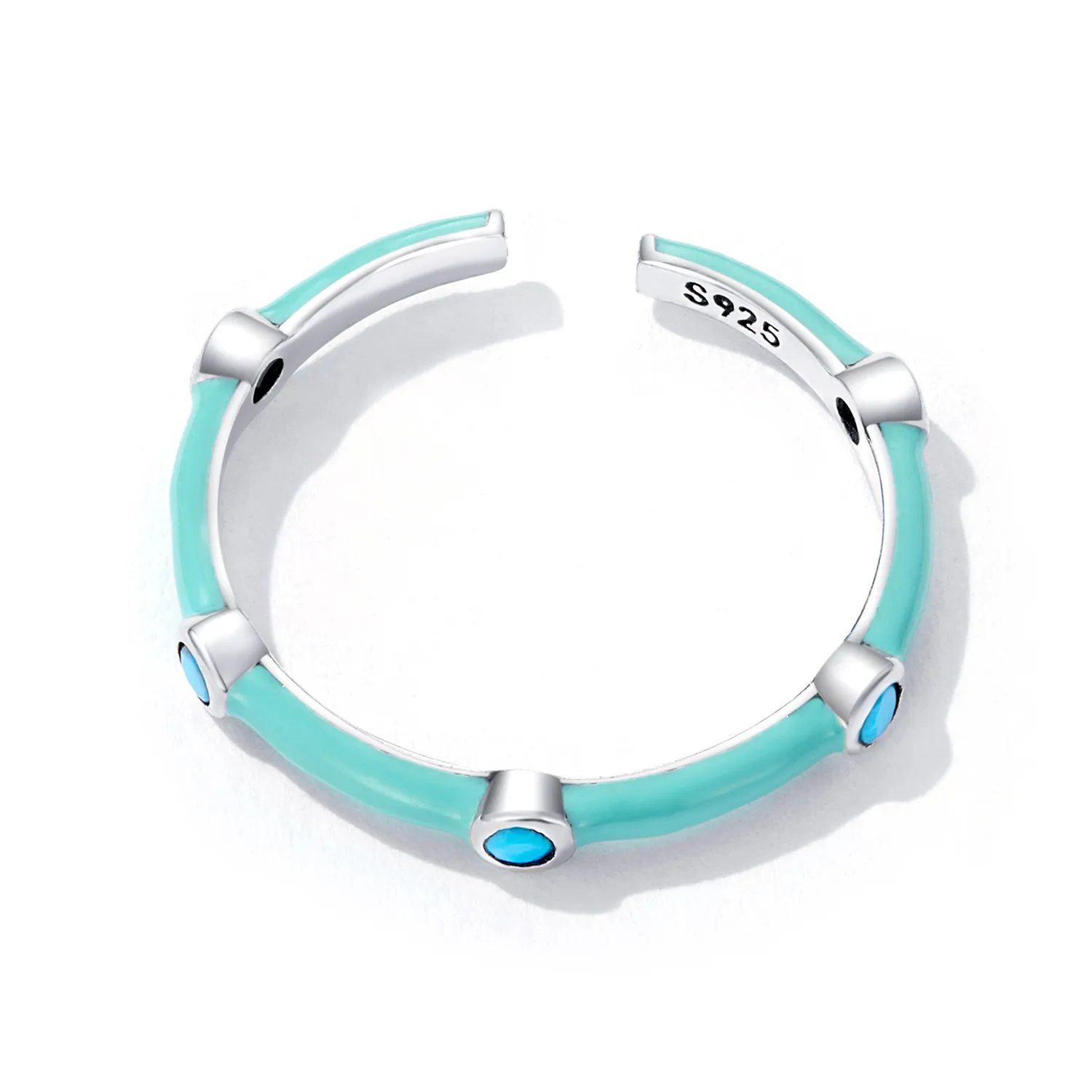 Pandora Style Delicate Turquoise Open Ring - SCR813