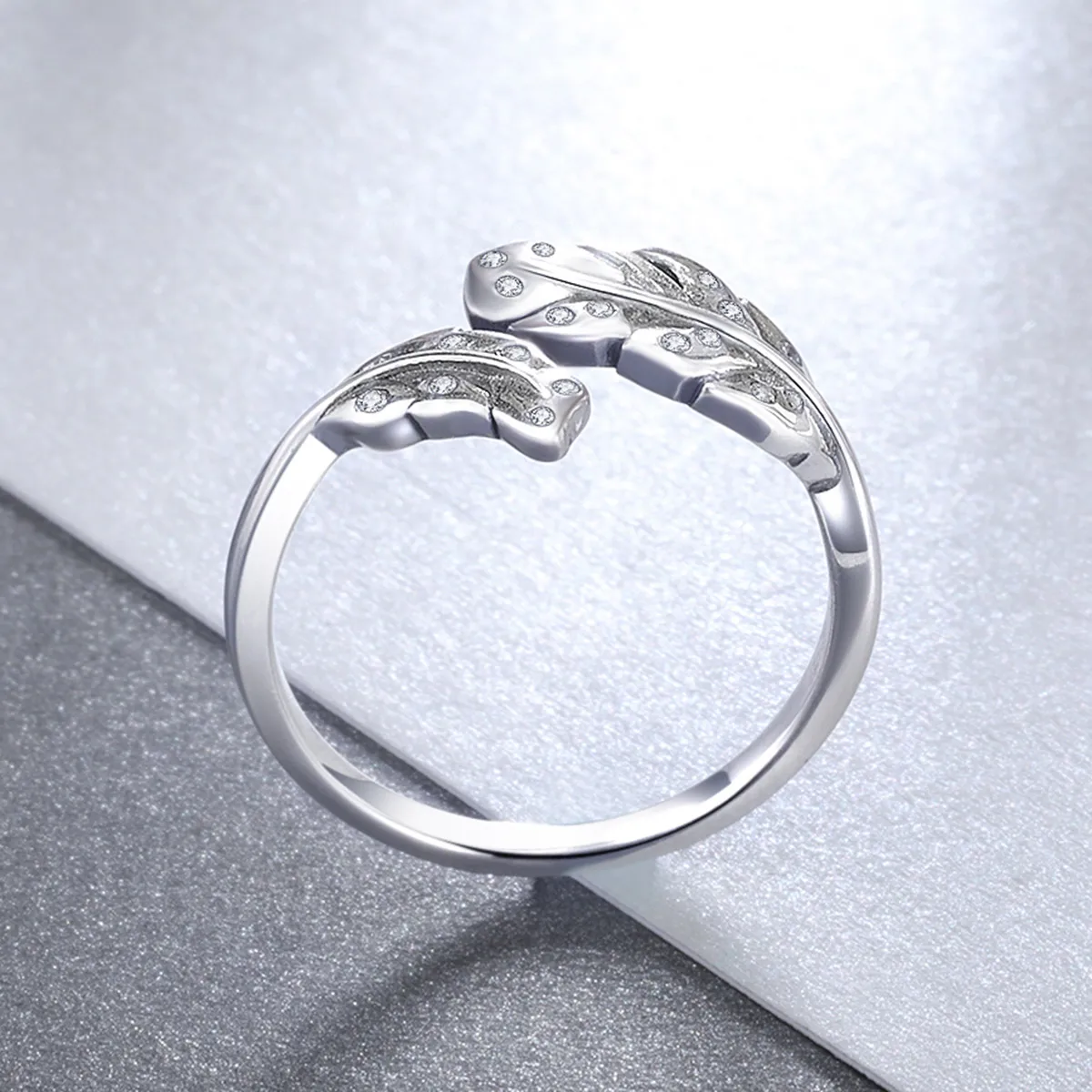 Pandora Style Elegant Foliage Open Ring - VSR155