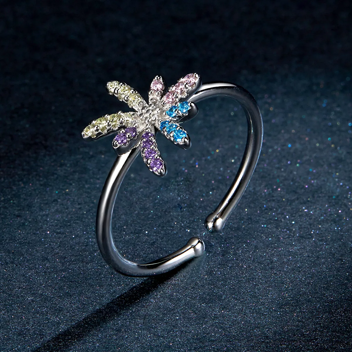 Pandora Style Fireworks Open Ring - BSR120