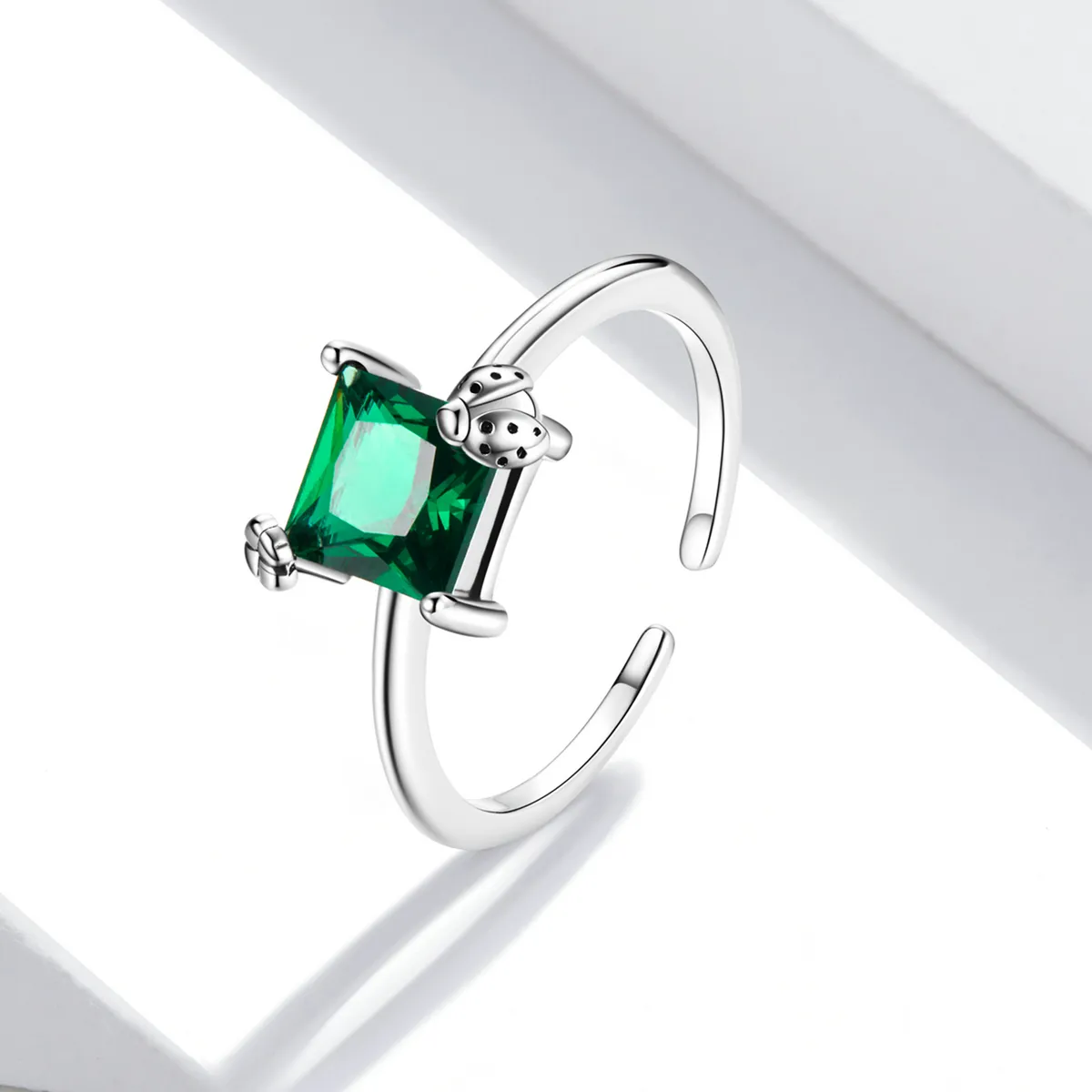 Pandora Style Green Zirconium Open Ring - SCR754