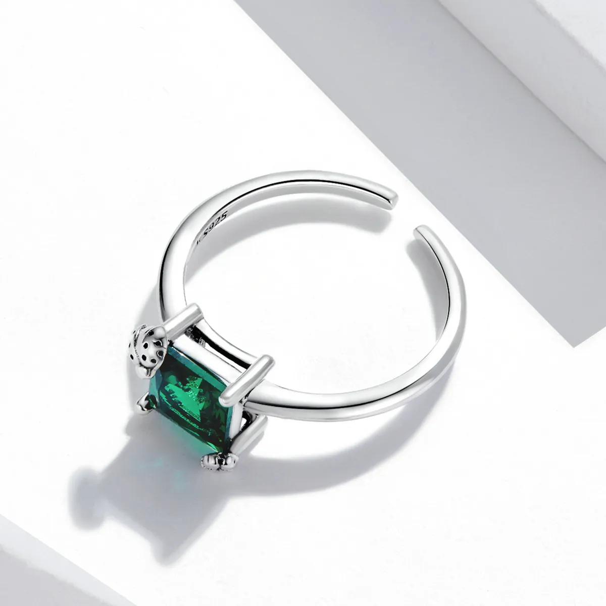 Pandora Style Green Zirconium Open Ring - SCR754