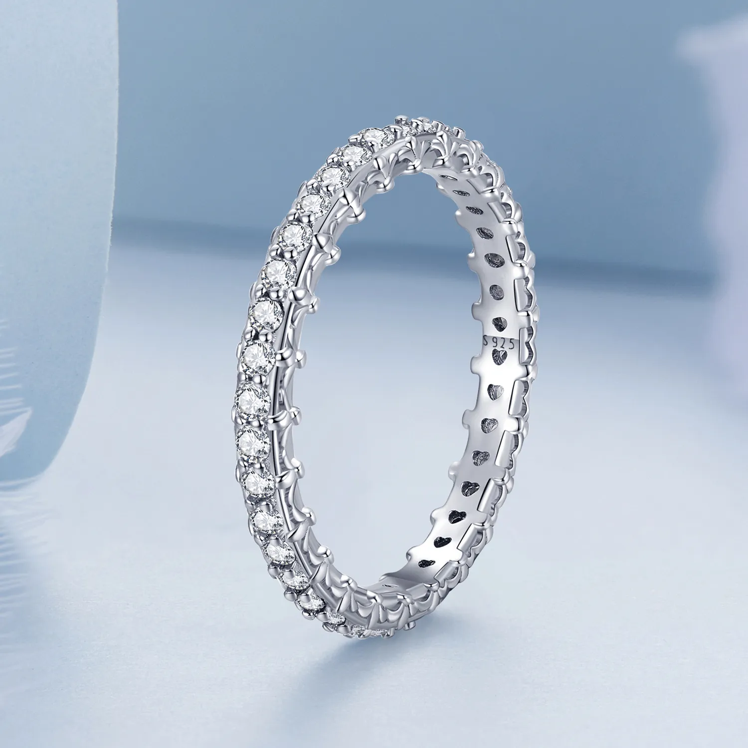 Pandora Style Pattern Color Zirconium Ring - BSR277