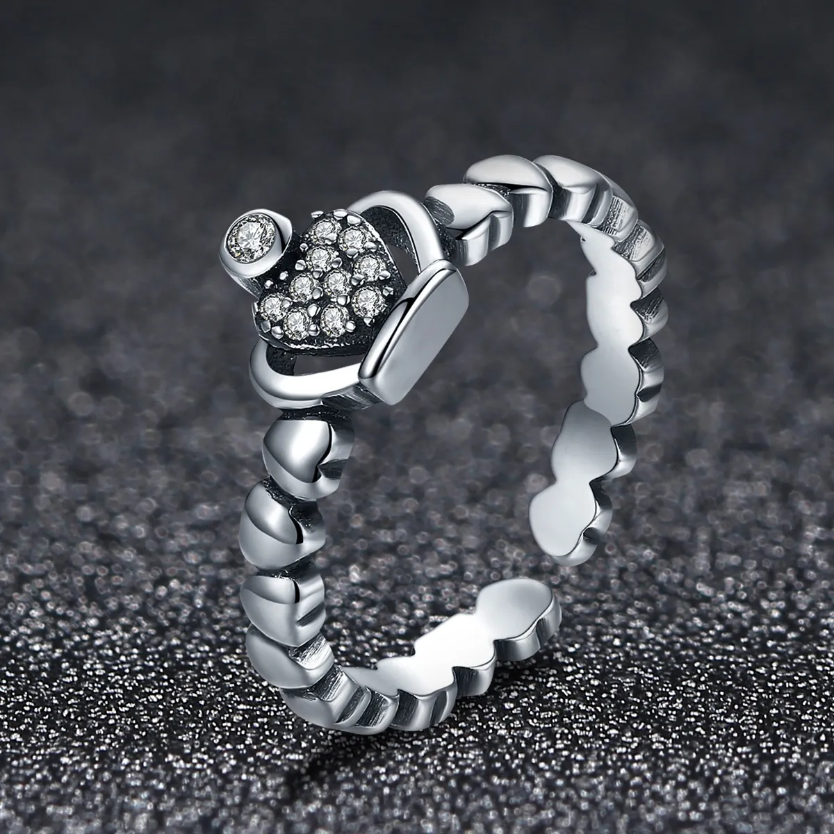 Pandora Style Queen Laurel Wreath Open Ring - VSR142