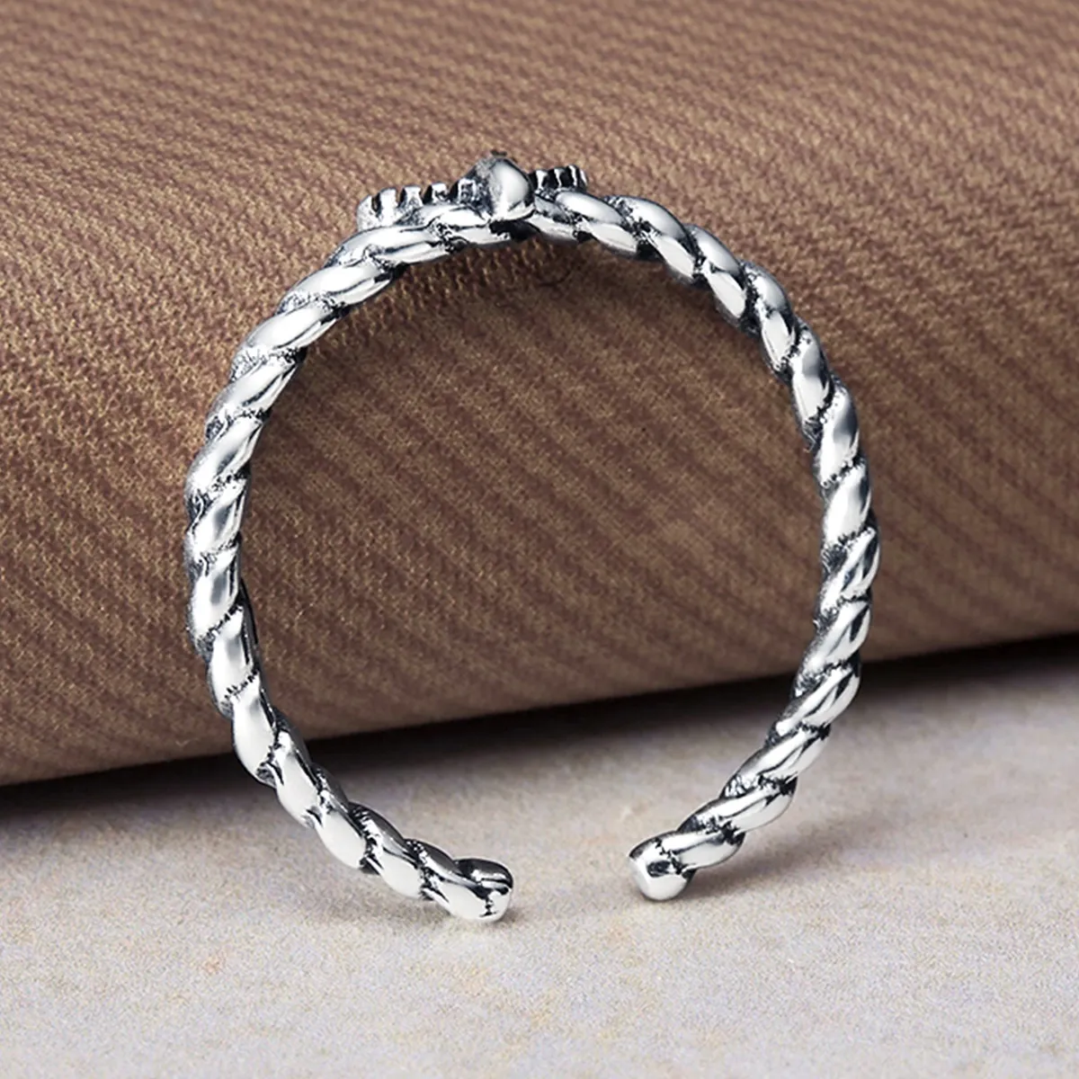 Pandora Style Retro Nostalgic Hemp Rope Open Ring - VSR064