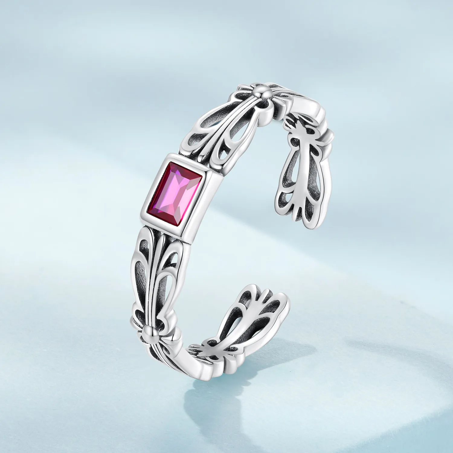 Pandora Style Retro Pattern Open Ring - SCR880