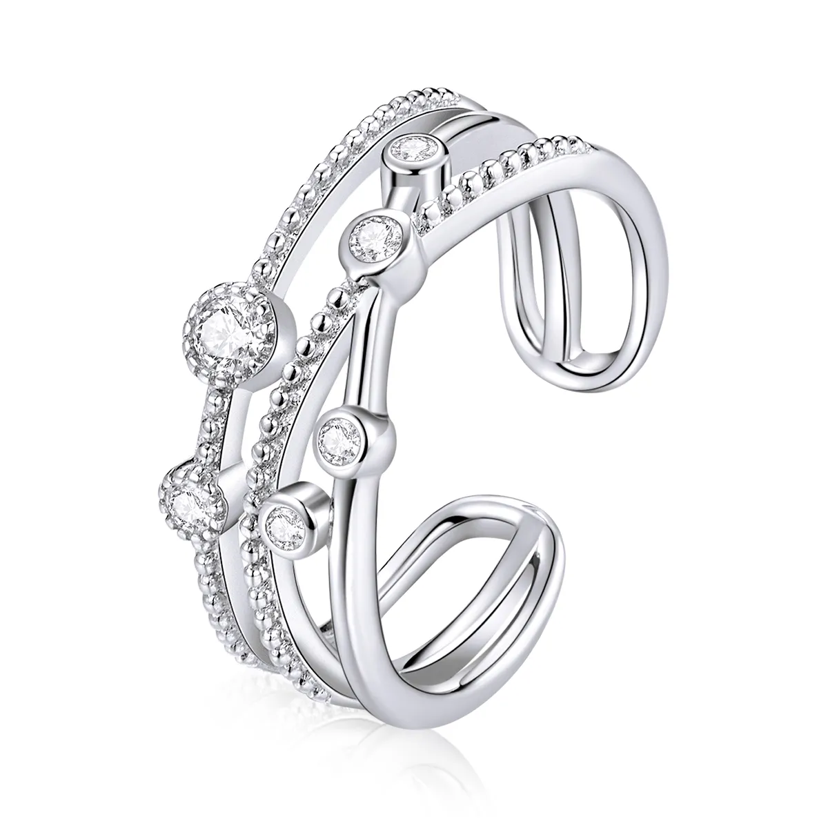 Pandora Style Shine Star Open Ring - BSR162