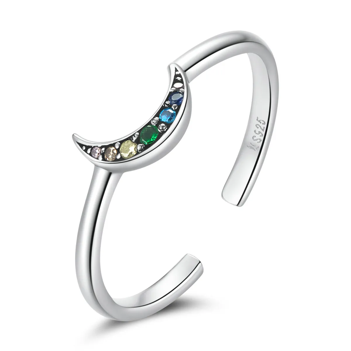 Pandora Style Shine The Moon Open Ring - SCR778