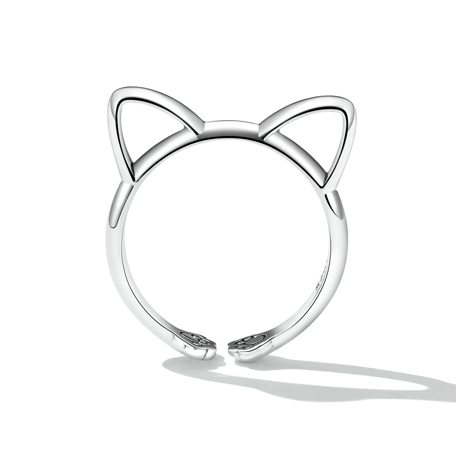 Pandora Style Simple Cat Open Ring - SCR832