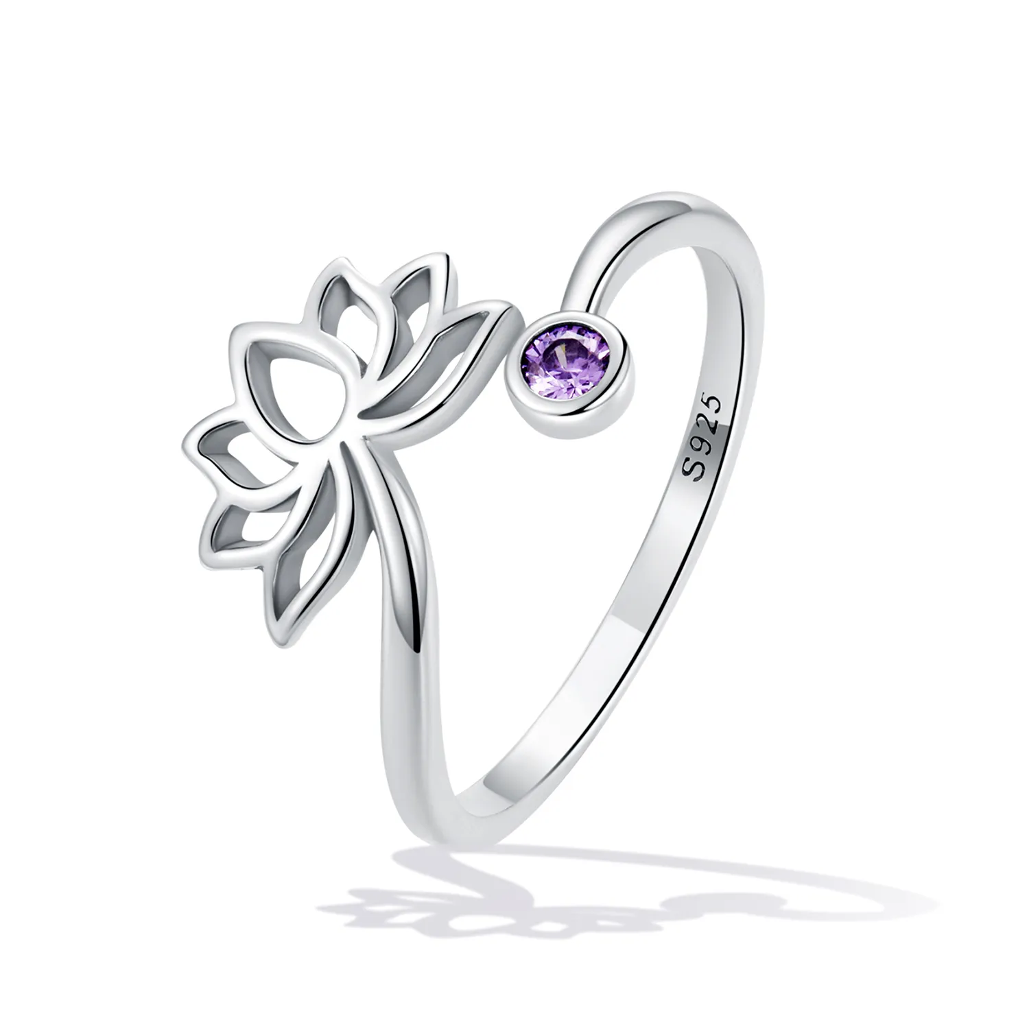 Pandora Style Simple Lotus Open Ring - SCR821