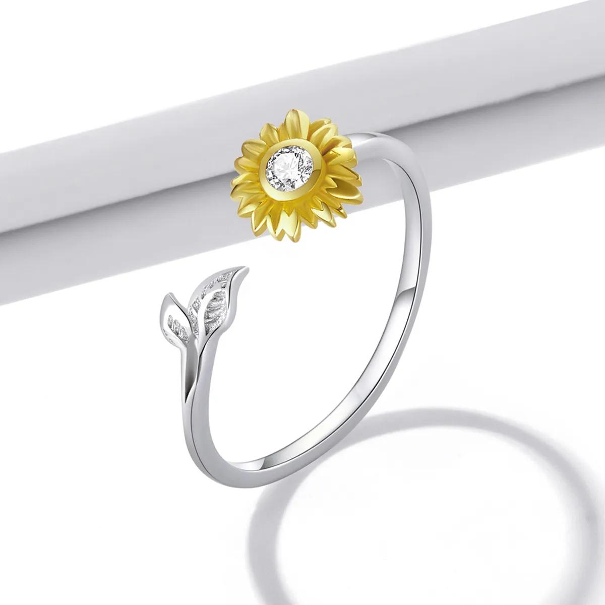 Pandora Style Sun Flower Open Ring - BSR213