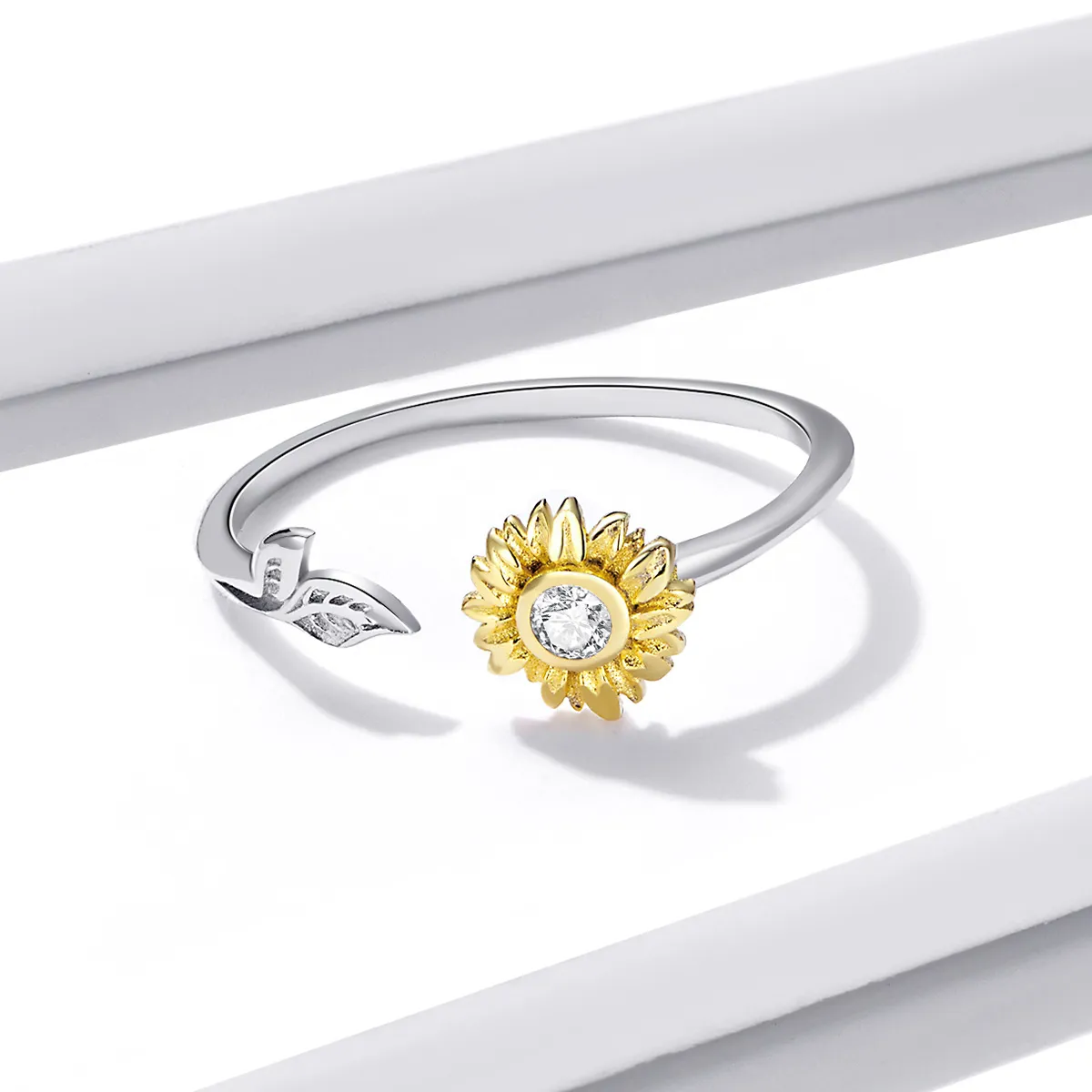 Pandora Style Sun Flower Open Ring - BSR213