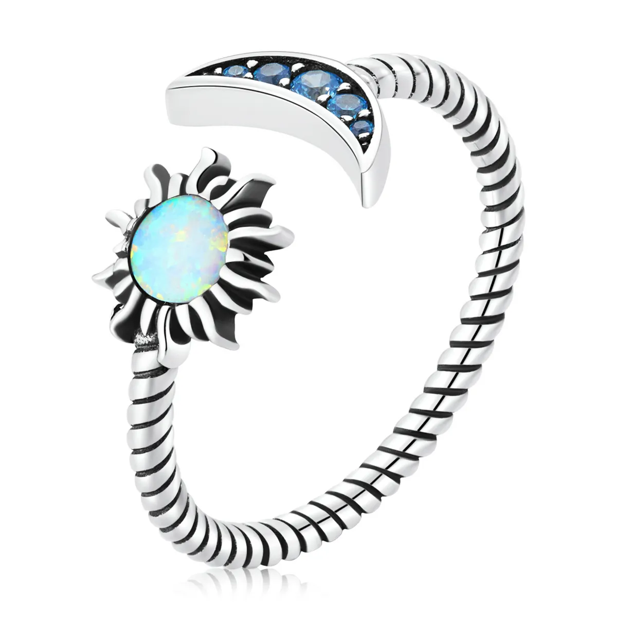 Pandora Style Sun, Moon, Stars Bestie Open Ring - SCR796