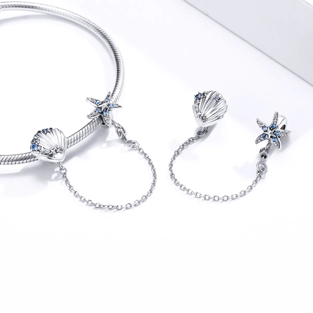 Pandora Style Deep Sea Star Safety Chain - SCC1478