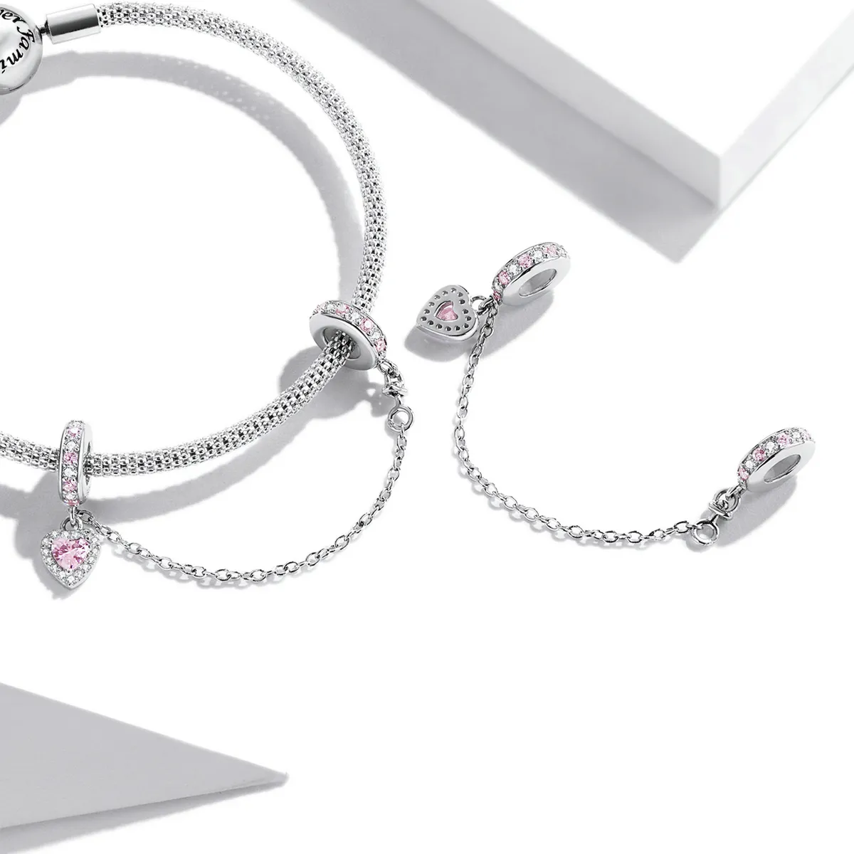 Pandora Style Love Safety Chain - SCC2125