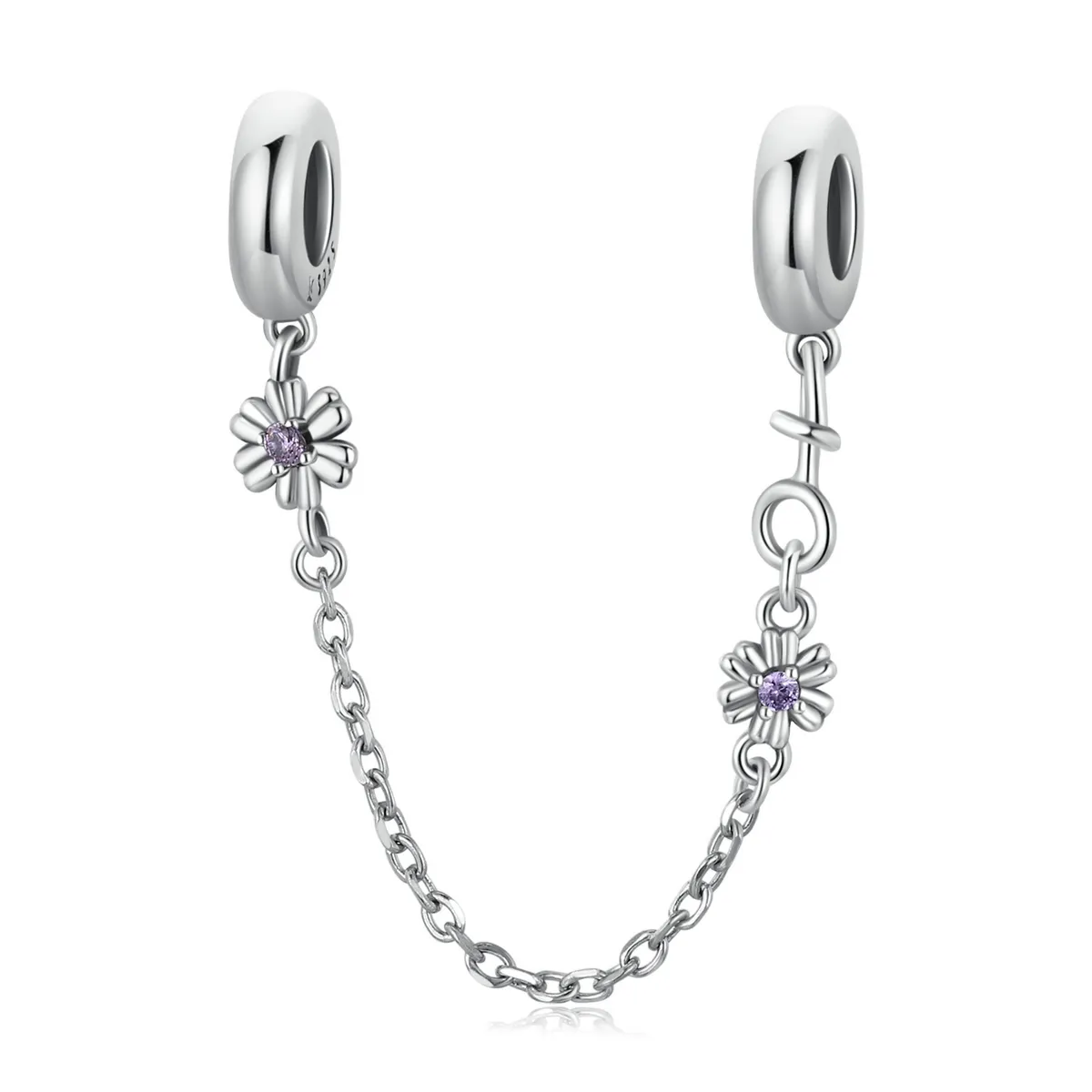 Pandora Style Retro Flowers Safety Chain - SCC2100