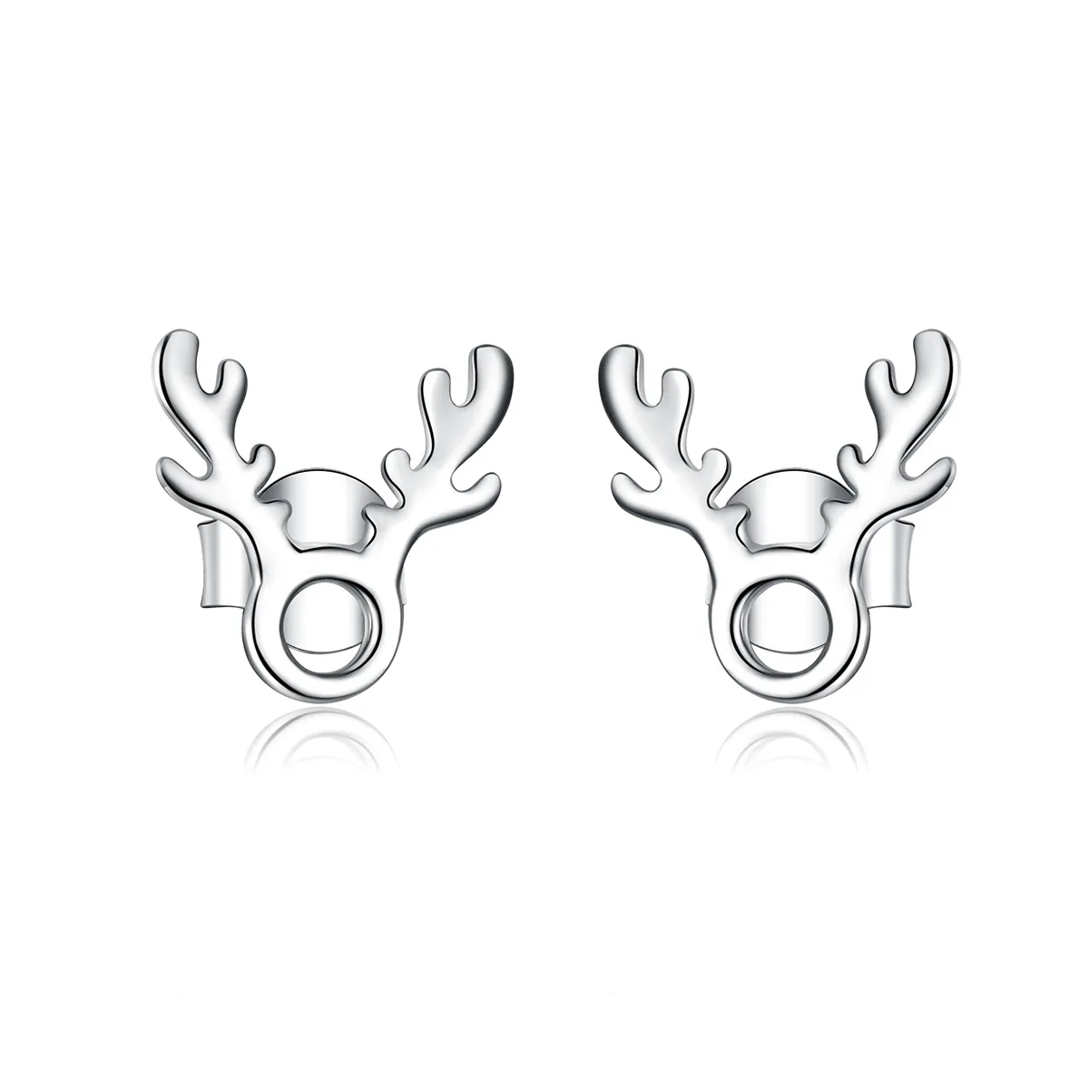 Pandora Style Antlers Stud Earrings - BSE116