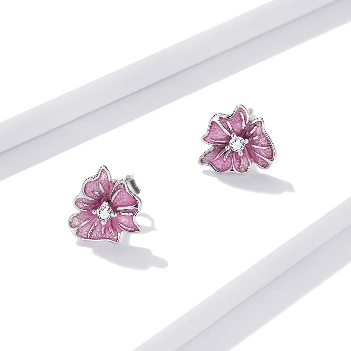 Pandora Style Blooming Stamens Stud Earrings - BSE471