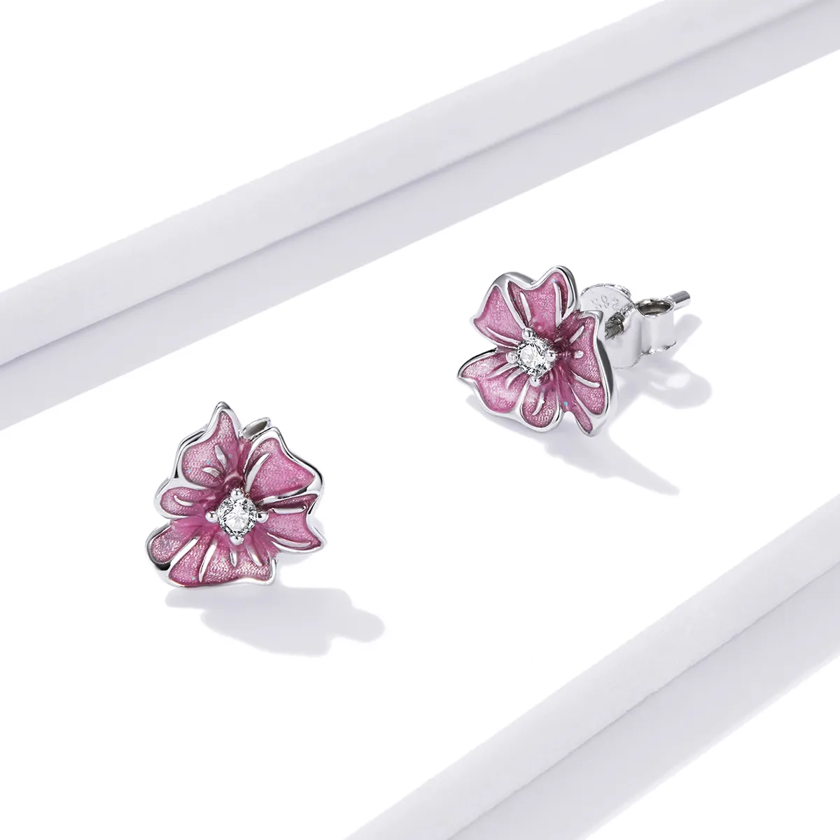 Pandora Style Blooming Stamens Stud Earrings - BSE471