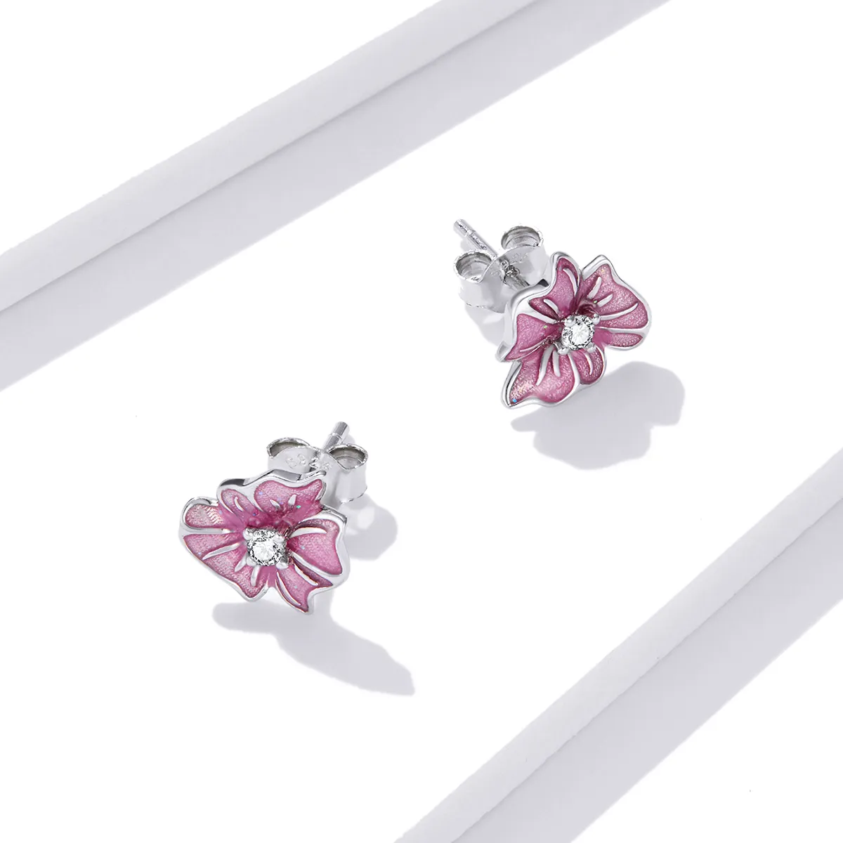 Pandora Style Blooming Stamens Stud Earrings - BSE471