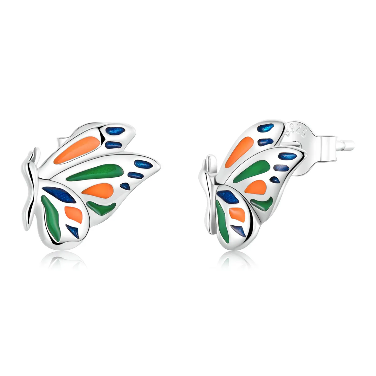 Pandora Style Brilliant Butterfly Stud Earrings - SCE1359