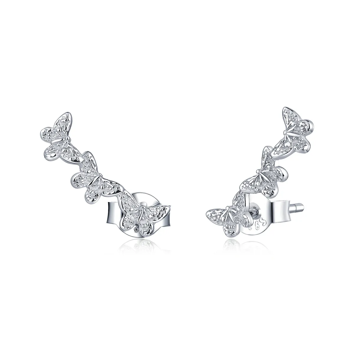 Pandora Style Butterfly Fly Stud Earrings - BSE377